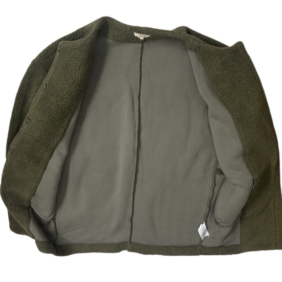MADEWELL Women’s Forest Green Bonded Sherpa Cocoon Coat - Picture 9 of 13